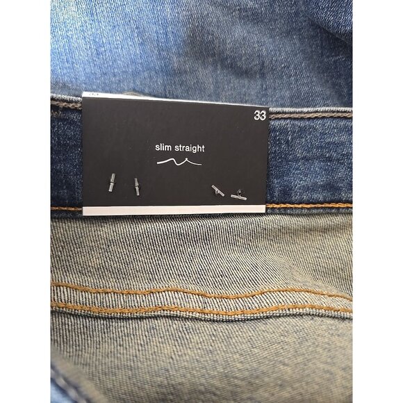 7 For All Mankind NWT Men's Slimmy Slim Straight Fit Jeans Size 33 Champlin t22 - Picture 8 of 9